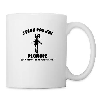 J’peux pas j’ai plongée - Mug blanc - blanc - Droite