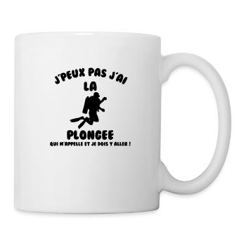 J’peux pas j’ai plongée - Mug blanc - blanc - Droite