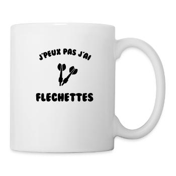 J’peux pas j’ai fléchette - Mug blanc - blanc - Droite
