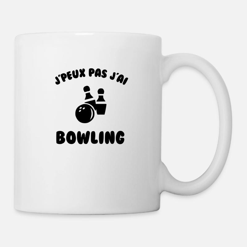 J’peux pas j’ai bowling - Mug blanc - blanc