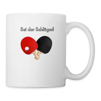 Sei der Schläger Shirt max - Tasse - Weiß - Rechts