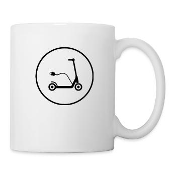 E-Scooter E-Roller Scooter - Tasse - Weiß - Rechts