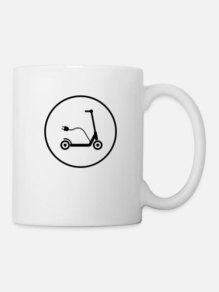 E-Scooter E-Roller Scooter - Tasse - Weiß