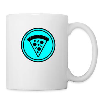 Cercle d'icône de pizza - Mug blanc - blanc - Droite