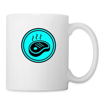Cercle d’icônes de steak - Mug blanc - blanc - Droite