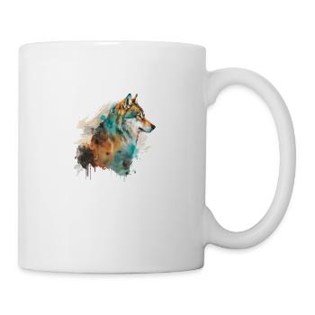 Loup 2 - Mug blanc - blanc - Droite