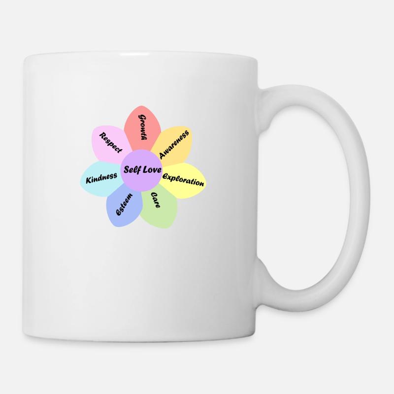 Rainbow pastel color self love basics - Mug - white