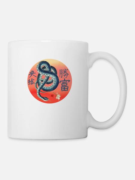 Schlange_Beutejagd - Tasse - Weiß
