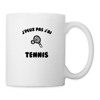 j’peux pas j’ai tennis - Mug blanc - blanc - Droite