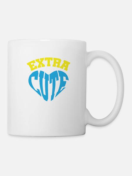 Extra Cute - Tasse - Weiß