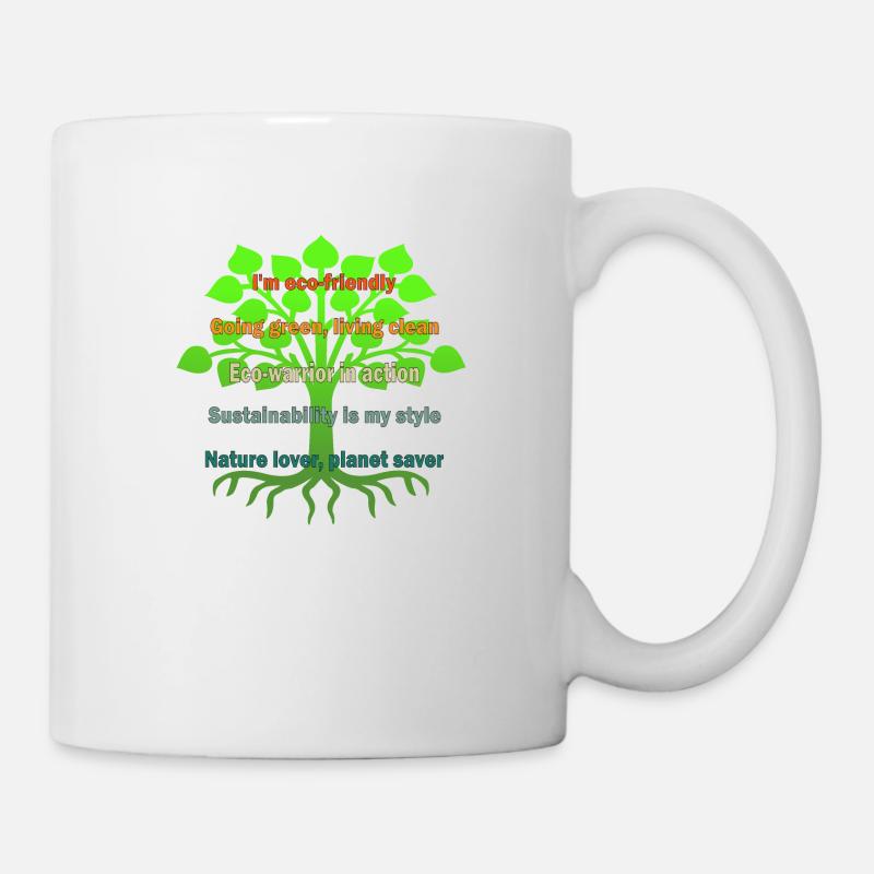 Eco guerrier en action - Mug blanc - blanc