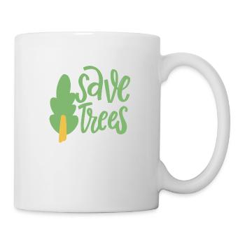 Bäume retten - Tasse - Weiß - Rechts
