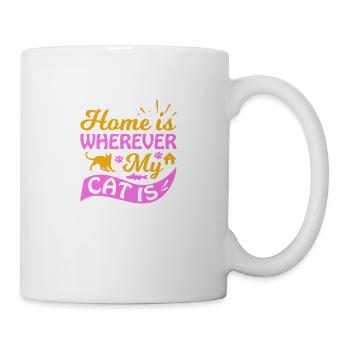 La maison est là où se trouve mon chat - Mug blanc - blanc - Droite