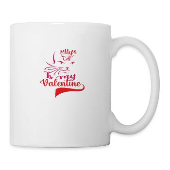 My Cat is my Valentine - Tasse - Weiß - Rechts