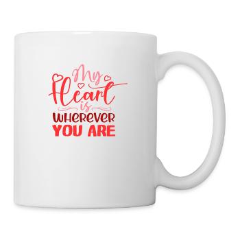 Mon Cœur est où que vous soyez - Mug blanc - blanc - Droite