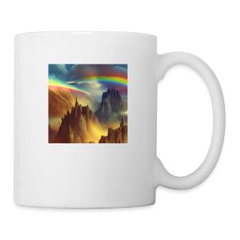 Arc en ciel sur montagne - Mug blanc - blanc - Droite