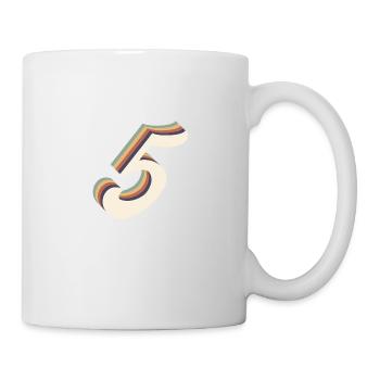 5e anniversaire vintage - Mug blanc - blanc - Droite