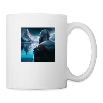 kratos devant les montagnes - Mug blanc - blanc - Droite