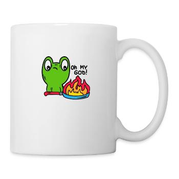 Drôle de grenouille, crapaud - Mug blanc - blanc - Droite