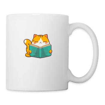 Autocollants mignons de mensonges et de sommeils de chat mignon - Mug blanc - blanc - Droite