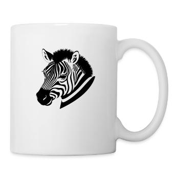 Fun Zebra Cartoon lustig Natur Tier Safari 12 - Tasse - Weiß - Rechts