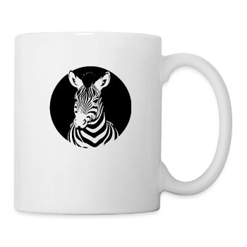 Fun Zebra Cartoon lustig Natur Tier Safari 15 - Tasse - Weiß - Rechts