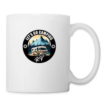 RV "Lets Go Camping" Retro T-Shirt - Mug - white - Right