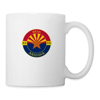 Mesa Arizona Flagge USA Reise Souvenir Abzeichen - Tasse - Weiß - Rechts