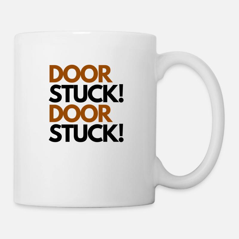 DOOR STUCK MEME! - Mug - white
