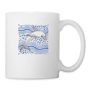 Delfin - Tasse - Weiß - Rechts