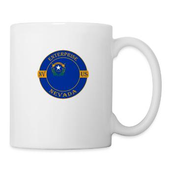 Enterprise Nevada Flagge USA Reise Souvenir Abzeichen - Tasse - Weiß - Rechts