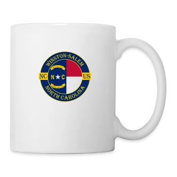 Winston Salem North Carolina Flag USA Souvenir - Mug - white - Right