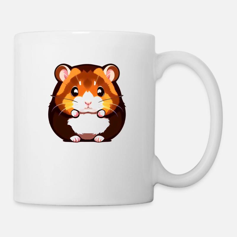 Mignon Dessin Animé Hamster Love Pet 12 - Mug blanc - blanc