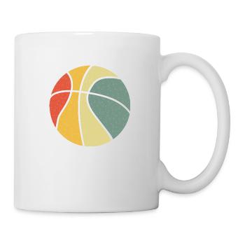 Basketball vintage retro - Tasse - Weiß - Rechts
