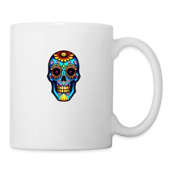 Skull Mexican Style, Día de Muertos - Tasse - Weiß - Rechts