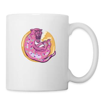 Leopard Donut 1 Low Paw 10x10cm - Tasse - Weiß - Rechts