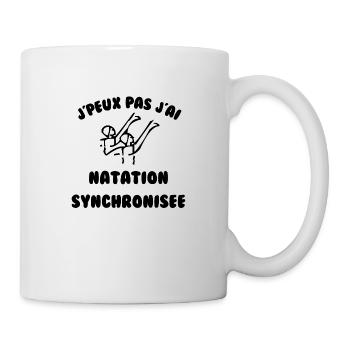 J’peux pas j’ai natation synchronisée - Mug blanc - blanc - Droite