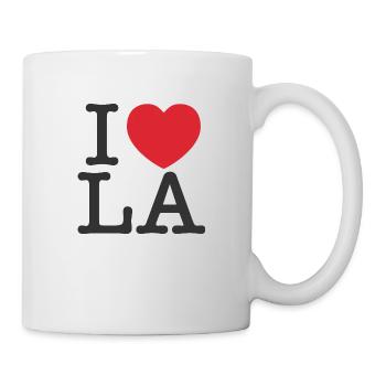 J’aime LE | J’adore Los Angeles | I Heart LA - Mug blanc - blanc - Droite