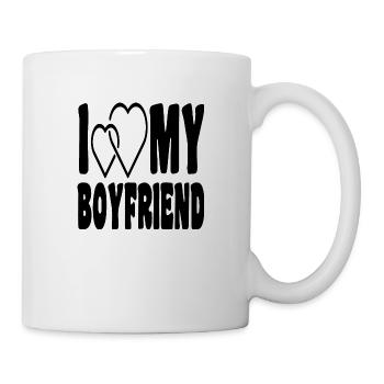 I love my boyfriend - Tasse - Weiß - Rechts