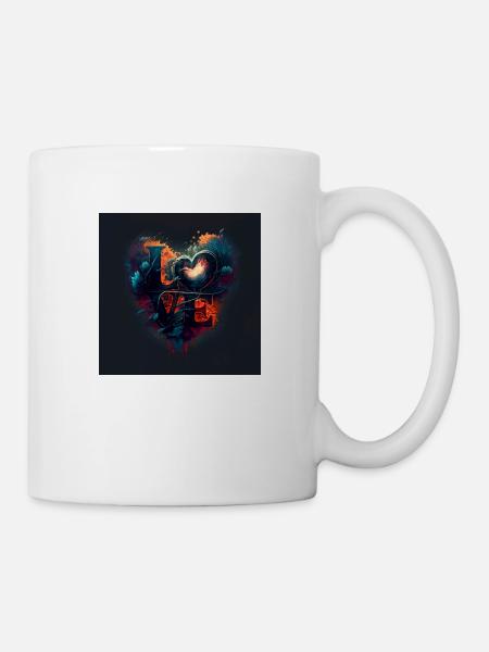 Illustration Saint-Valentin tendance - Mug blanc - blanc