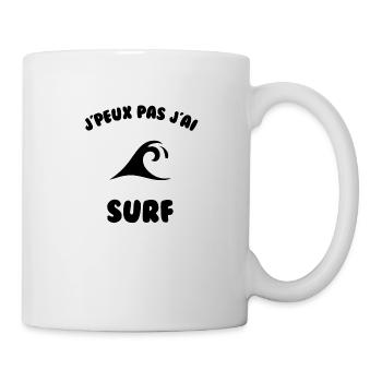 J’peux pas j’ai surf - Mug blanc - blanc - Droite