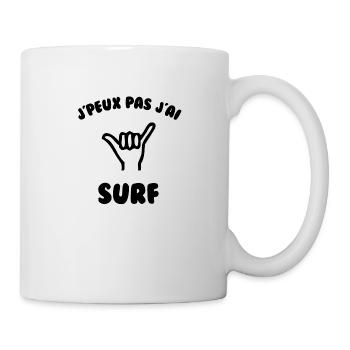 J’peux pas j’ai surf - Mug blanc - blanc - Droite