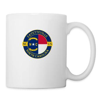Fayetteville North Carolina Flagge USA Souvenir - Tasse - Weiß - Rechts
