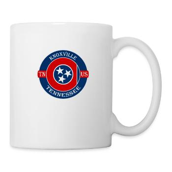 Knoxville Tennessee Flag USA Travel Souvenir Badge - Mug blanc - blanc - Droite