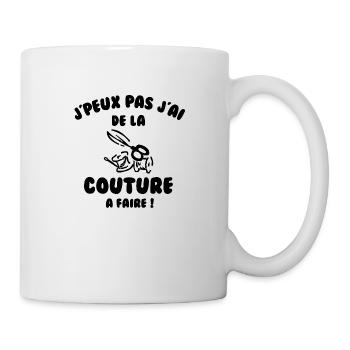 J’peux pas j’ai de la couture à faire - Mug blanc - blanc - Droite