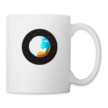 Mignon dessin animé représentation de la planète Terre 1 - Mug blanc - blanc - Droite