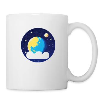 Mignon dessin animé représentation de la planète Terre 6 - Mug blanc - blanc - Droite