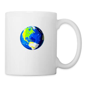 Mignon dessin animé représentation de la planète Terre 2 - Mug blanc - blanc - Droite