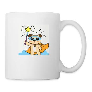 Süßer Super Hund mit Zauberstab für groß und klein - Tasse - Weiß - Rechts