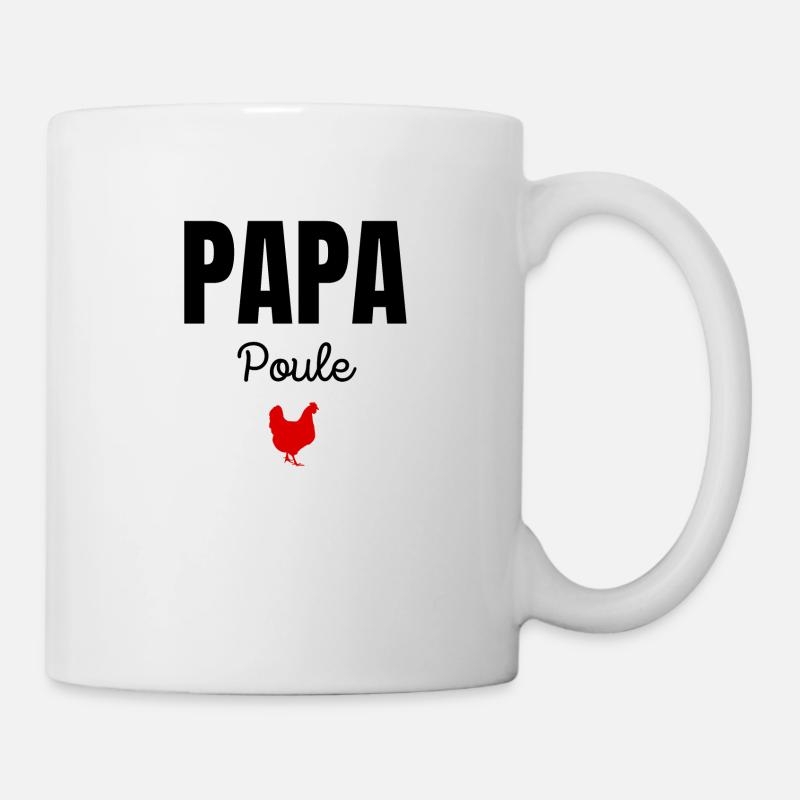 papa poule - Mug blanc - blanc